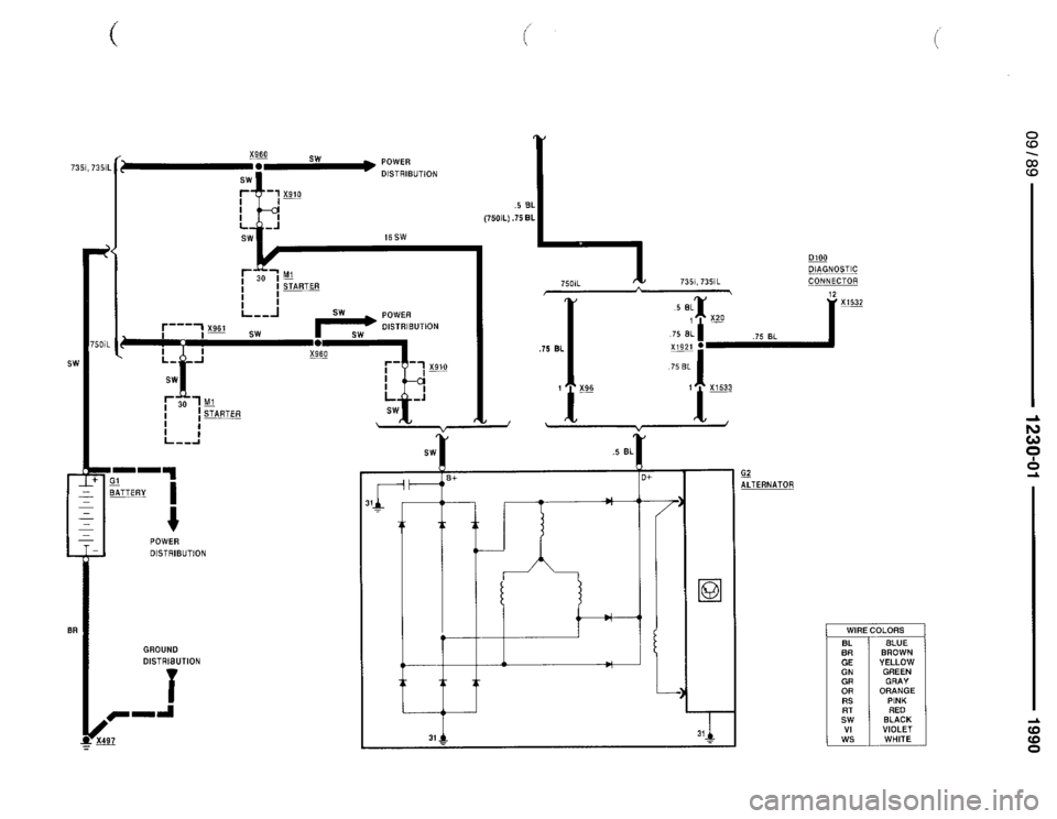 BMW 735il 1990 E32 Electrical Troubleshooting Manual 