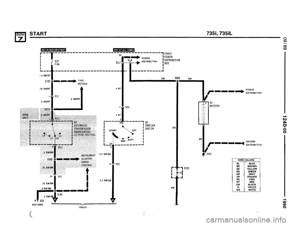 BMW 735il 1990 E32 Electrical Troubleshooting Manual 