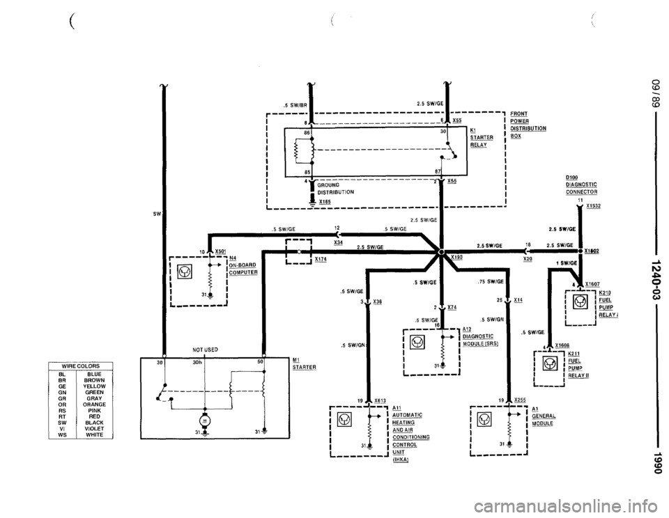 BMW 750il 1990 E32 Electrical Troubleshooting Manual 