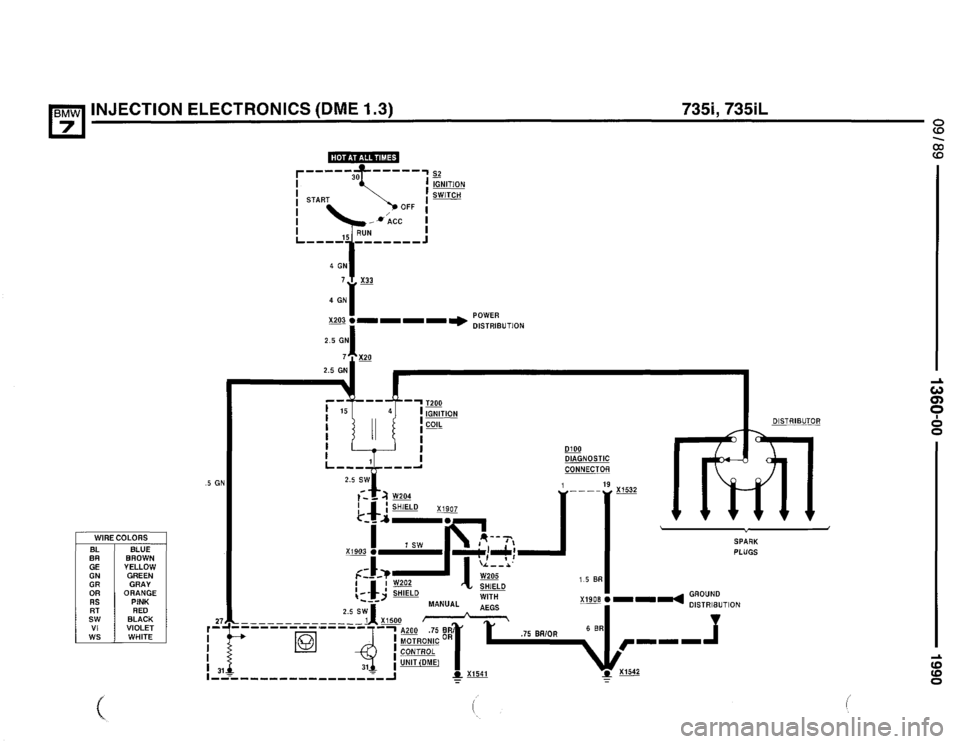 BMW 750il 1990 E32 Electrical Troubleshooting Manual 