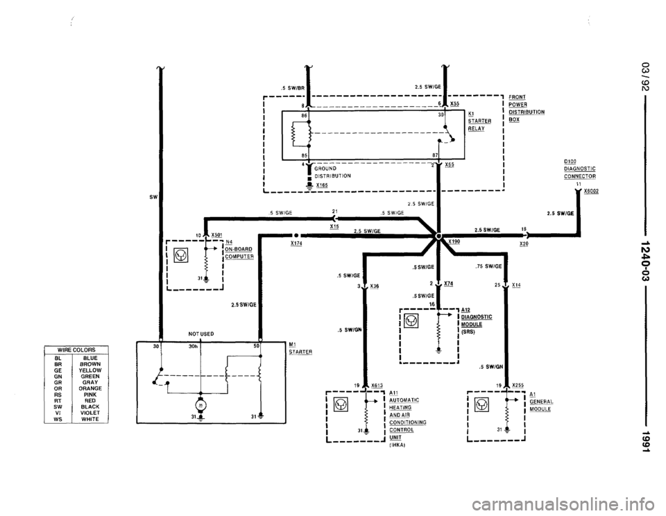 BMW 735i 1991 E32 Electrical Troubleshooting Manual 