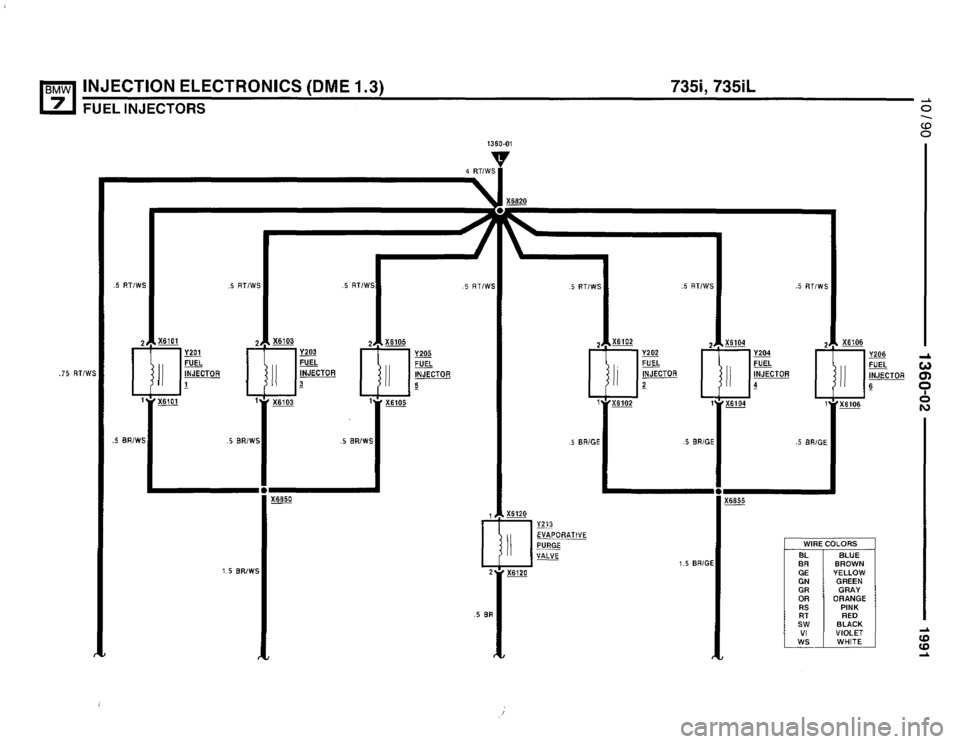 BMW 735i 1991 E32 Electrical Troubleshooting Manual 