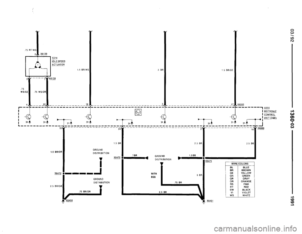 BMW 735i 1991 E32 Electrical Troubleshooting Manual 