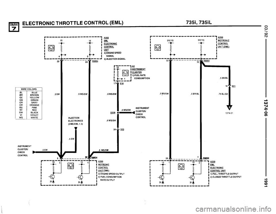 BMW 735i 1991 E32 Electrical Troubleshooting Manual 