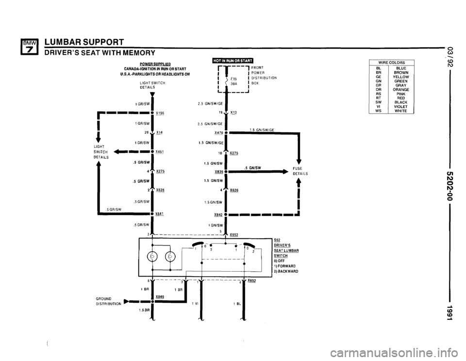 BMW 735i 1991 E32 Electrical Troubleshooting Manual 