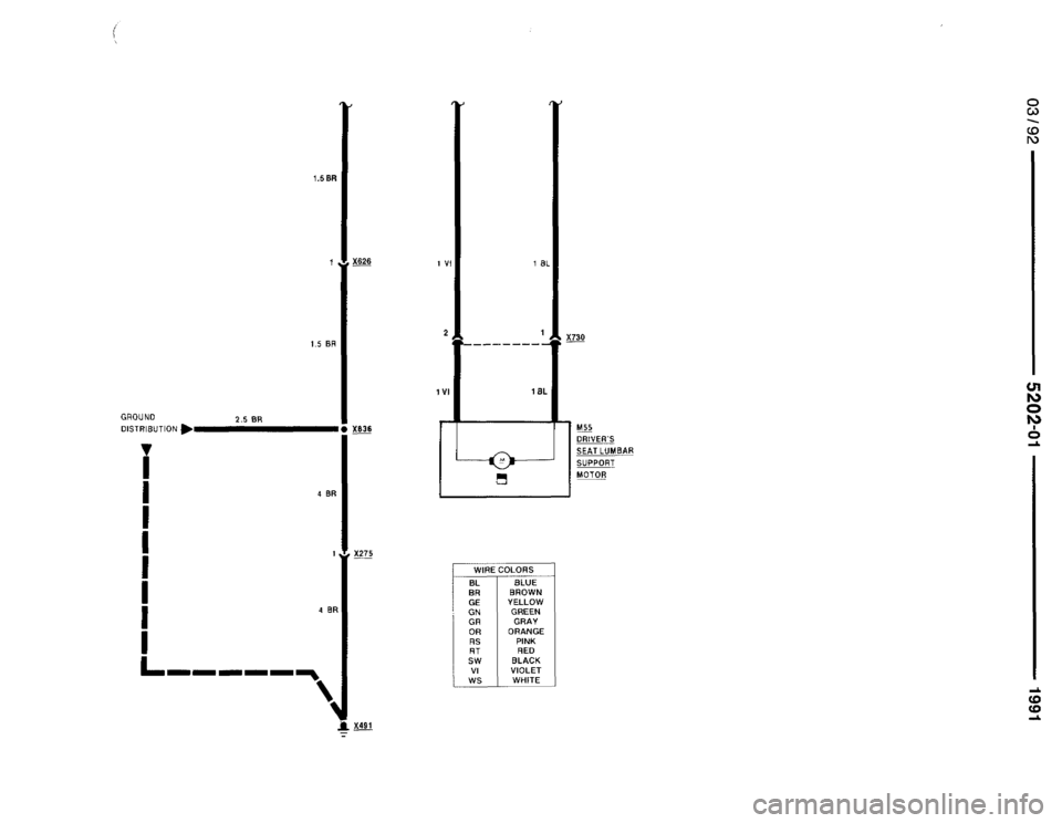 BMW 735i 1991 E32 Electrical Troubleshooting Manual 