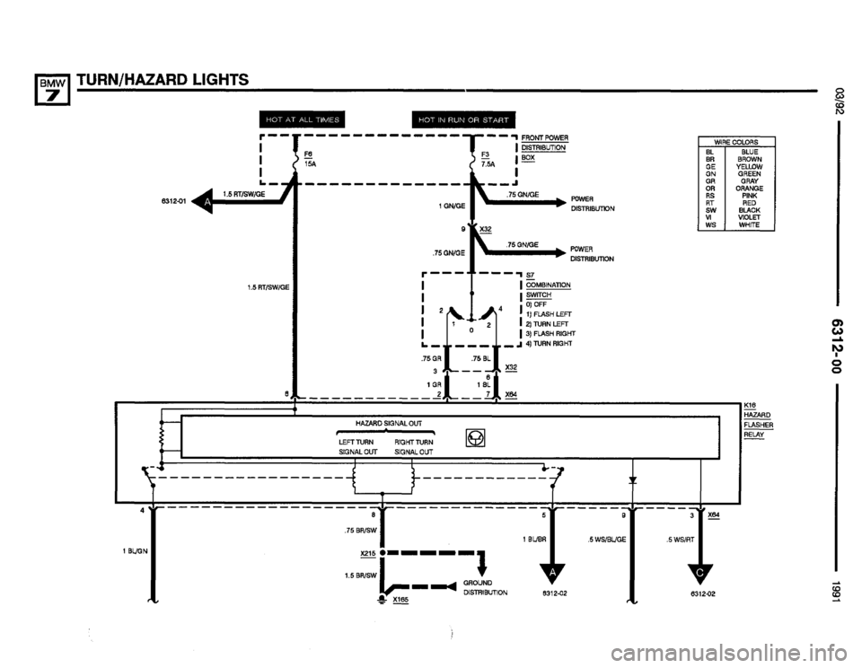 BMW 735i 1991 E32 Electrical Troubleshooting Manual 