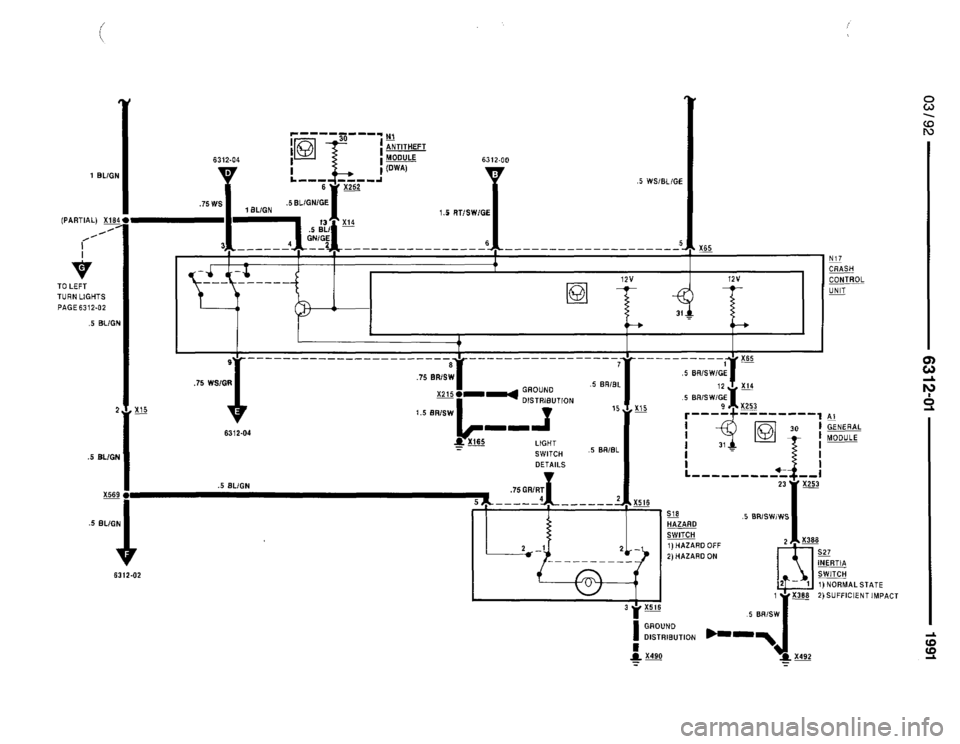 BMW 735i 1991 E32 Electrical Troubleshooting Manual 