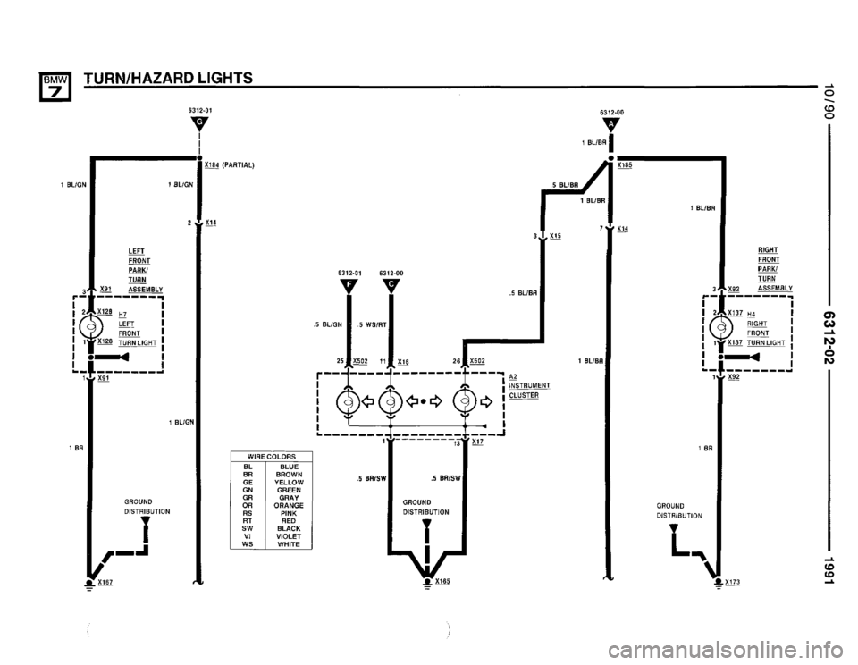 BMW 735i 1991 E32 Electrical Troubleshooting Manual 