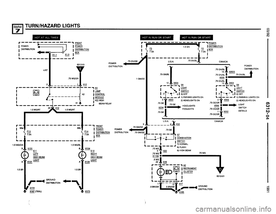 BMW 735i 1991 E32 Electrical Troubleshooting Manual 