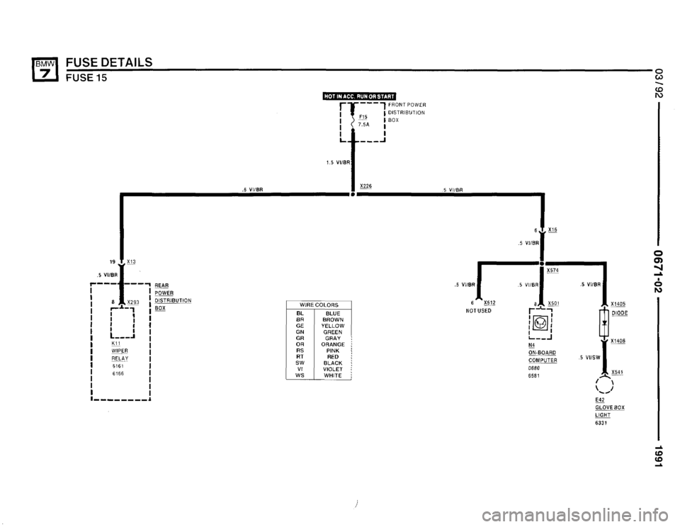 BMW 735i 1991 E32 Electrical Troubleshooting Manual 