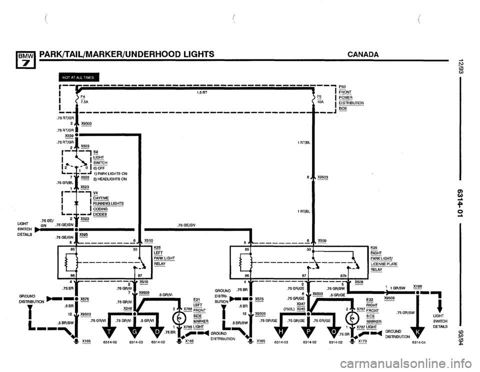 BMW 740il 1993 E32 Electrical Troubleshooting Manual 