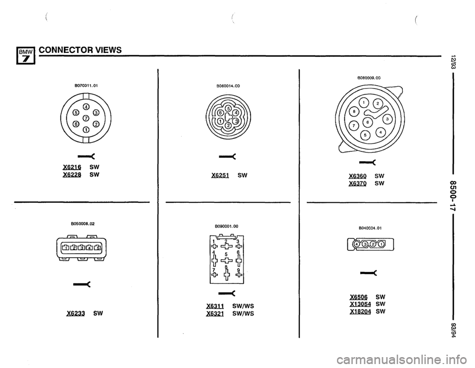 BMW 740i 1993 E32 Electrical Troubleshooting Manual 