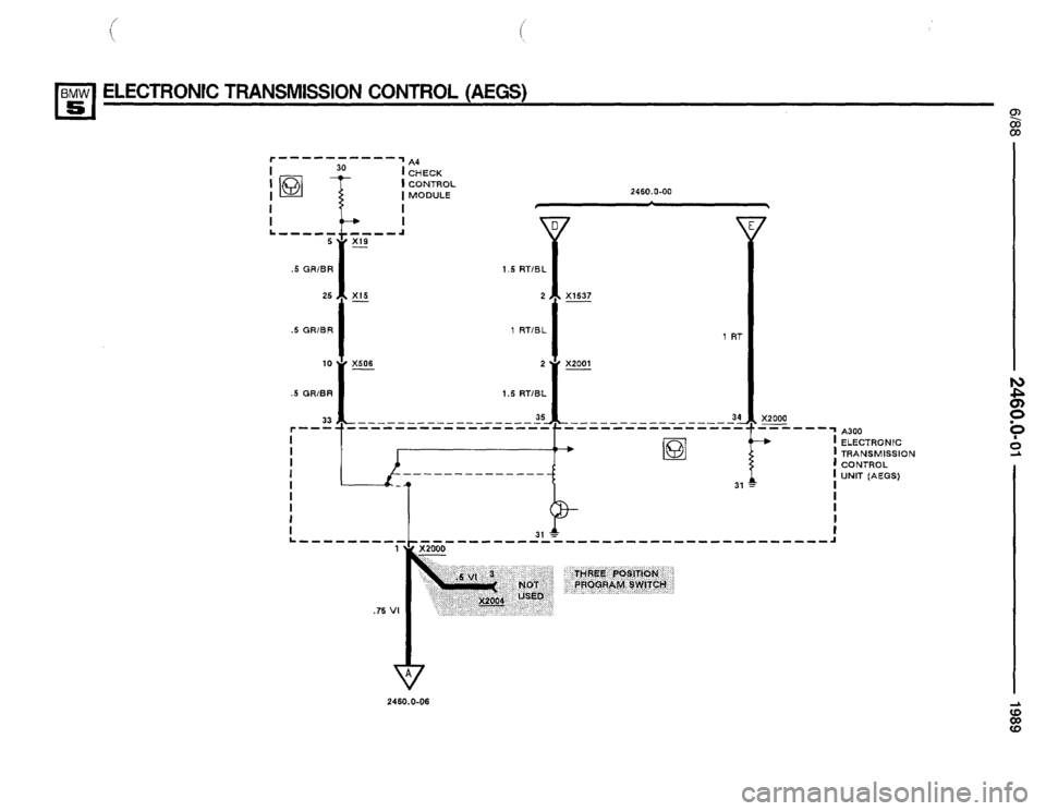 BMW 525i 1989 E34 Electrical Troubleshooting Manual 