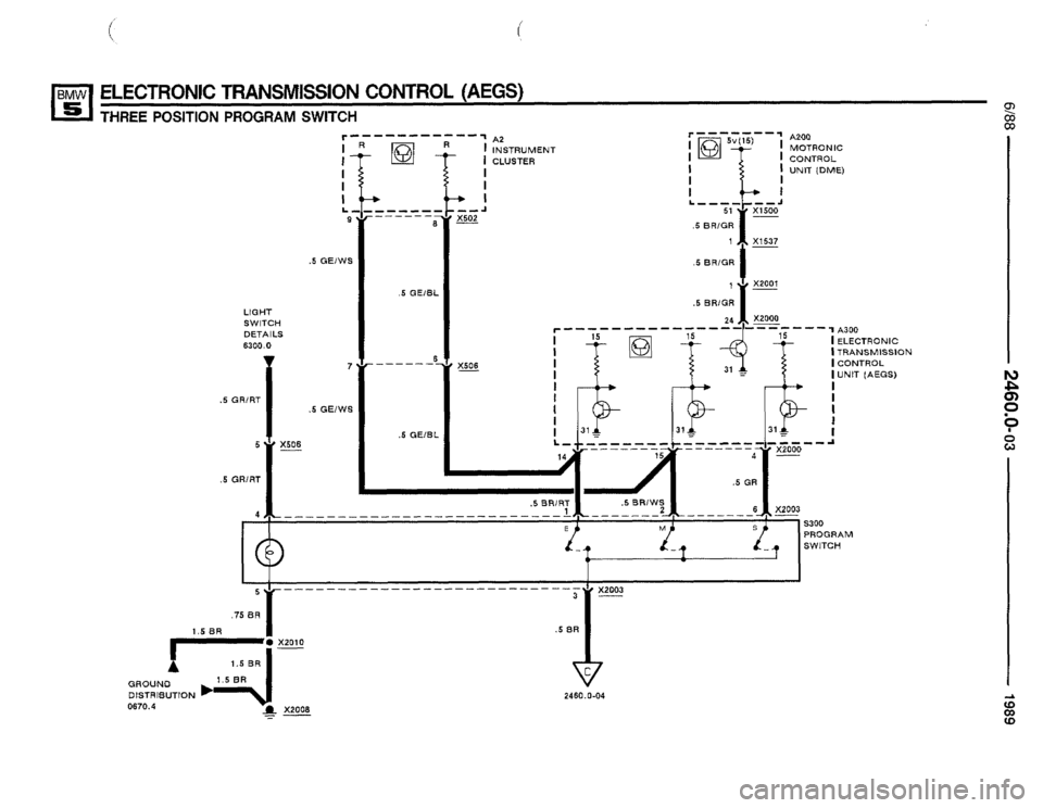 BMW 525i 1989 E34 Electrical Troubleshooting Manual 