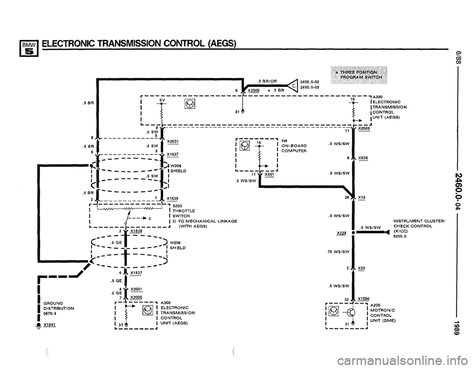 BMW 525i 1989 E34 Electrical Troubleshooting Manual 