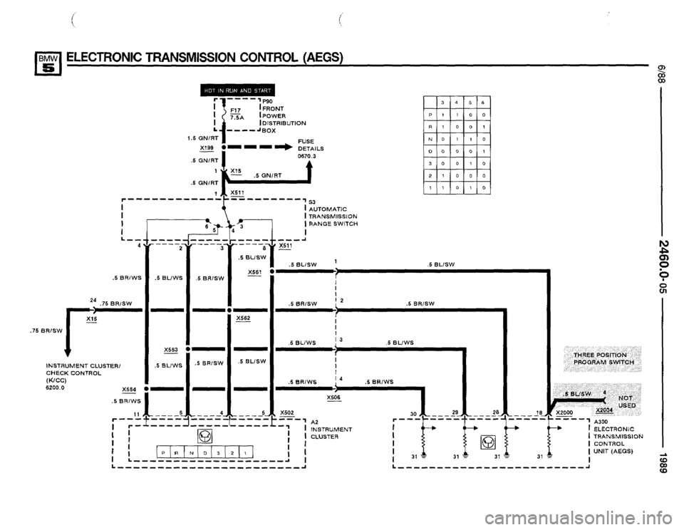 BMW 525i 1989 E34 Electrical Troubleshooting Manual 