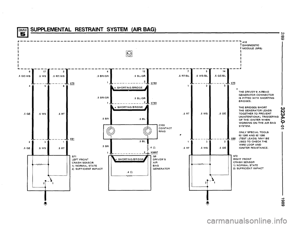 BMW 535i 1989 E34 Electrical Troubleshooting Manual 