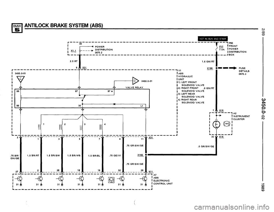BMW 535i 1989 E34 Electrical Troubleshooting Manual 