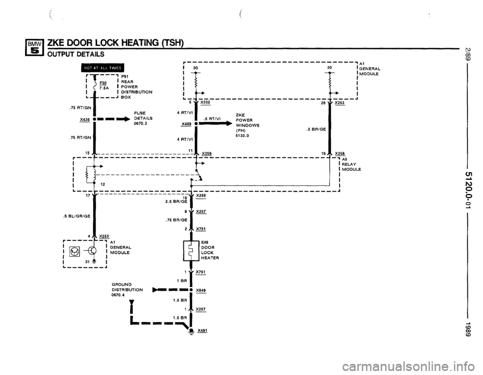 BMW 525i 1989 E34 Electrical Troubleshooting Manual 