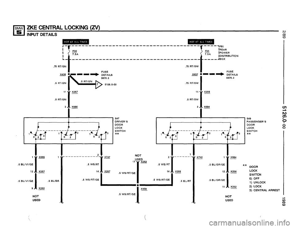 BMW 525i 1989 E34 Electrical Troubleshooting Manual 