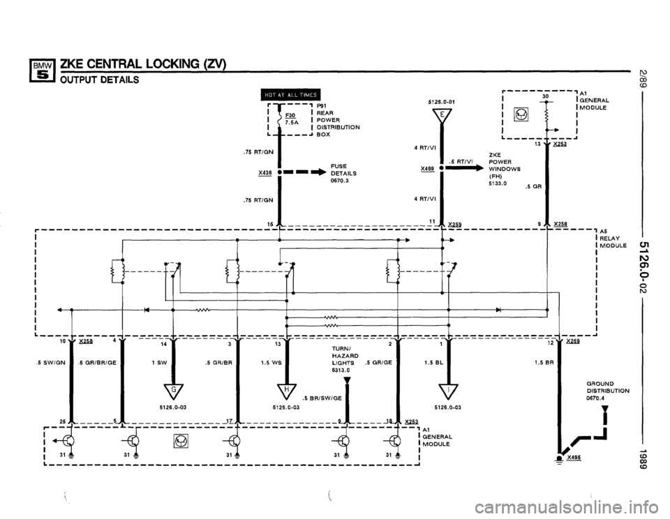 BMW 525i 1989 E34 Electrical Troubleshooting Manual 