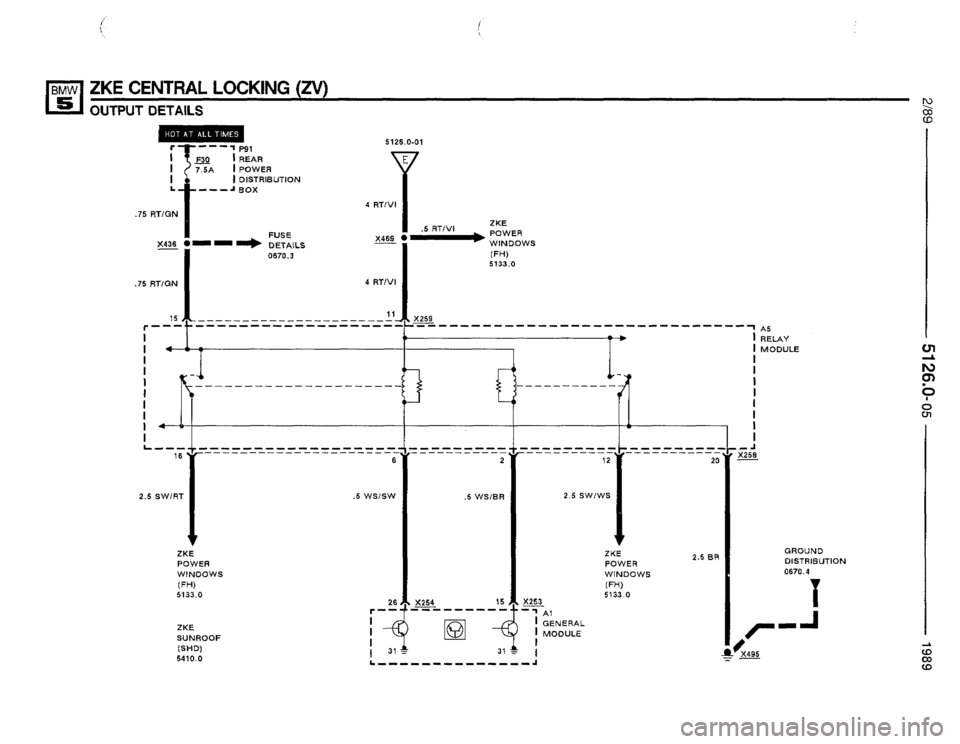 BMW 525i 1989 E34 Electrical Troubleshooting Manual 
