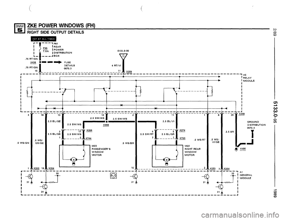 BMW 525i 1989 E34 Electrical Troubleshooting Manual 