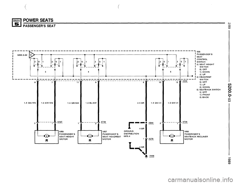 BMW 525i 1989 E34 Electrical Troubleshooting Manual 