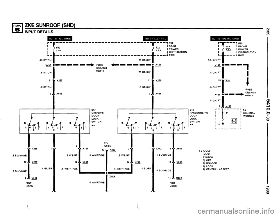 BMW 525i 1989 E34 Electrical Troubleshooting Manual 