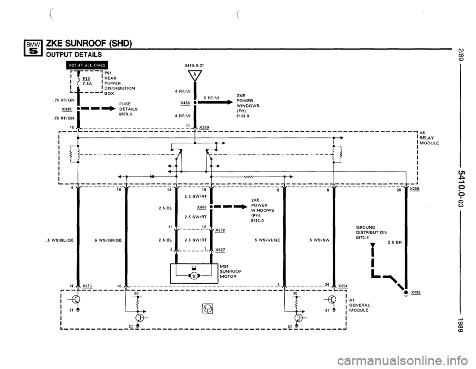 BMW 525i 1989 E34 Electrical Troubleshooting Manual 