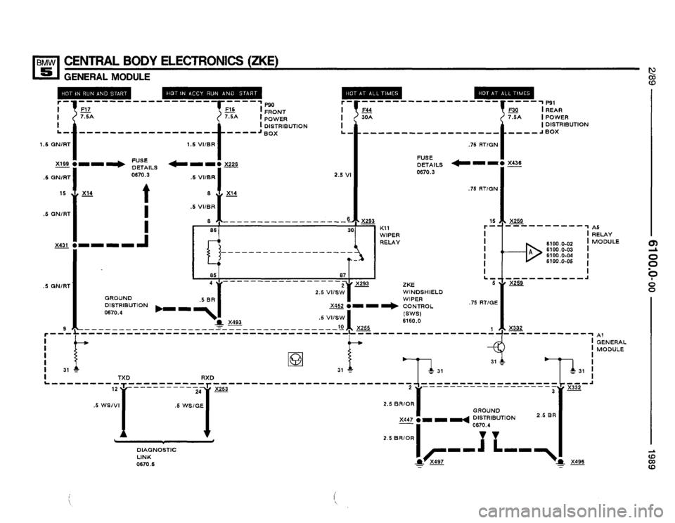 BMW 525i 1989 E34 Electrical Troubleshooting Manual 