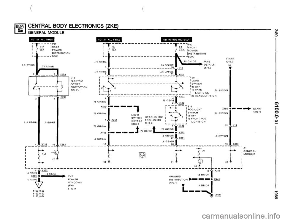 BMW 525i 1989 E34 Electrical Troubleshooting Manual 