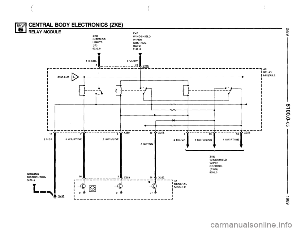 BMW 525i 1989 E34 Electrical Troubleshooting Manual 