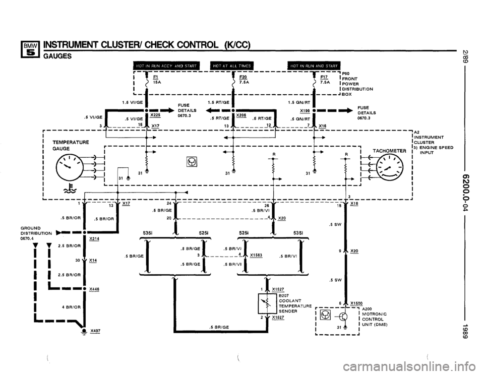 BMW 535i 1989 E34 Electrical Troubleshooting Manual 