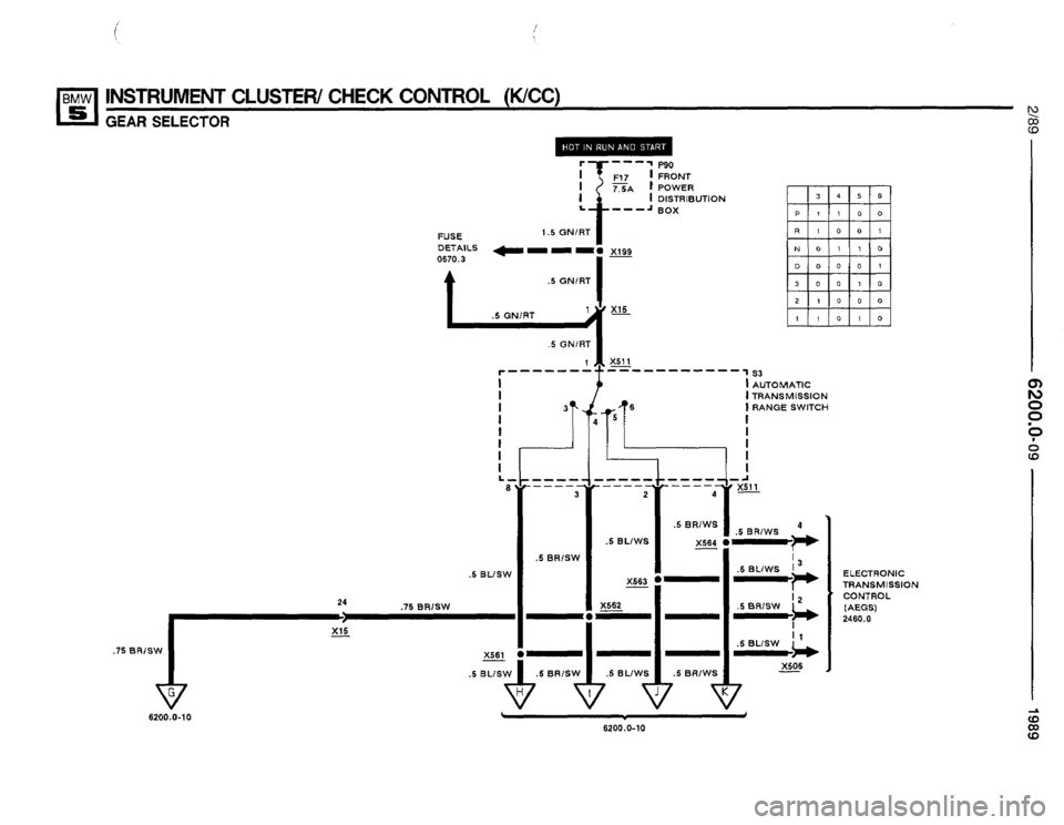 BMW 535i 1989 E34 Electrical Troubleshooting Manual 