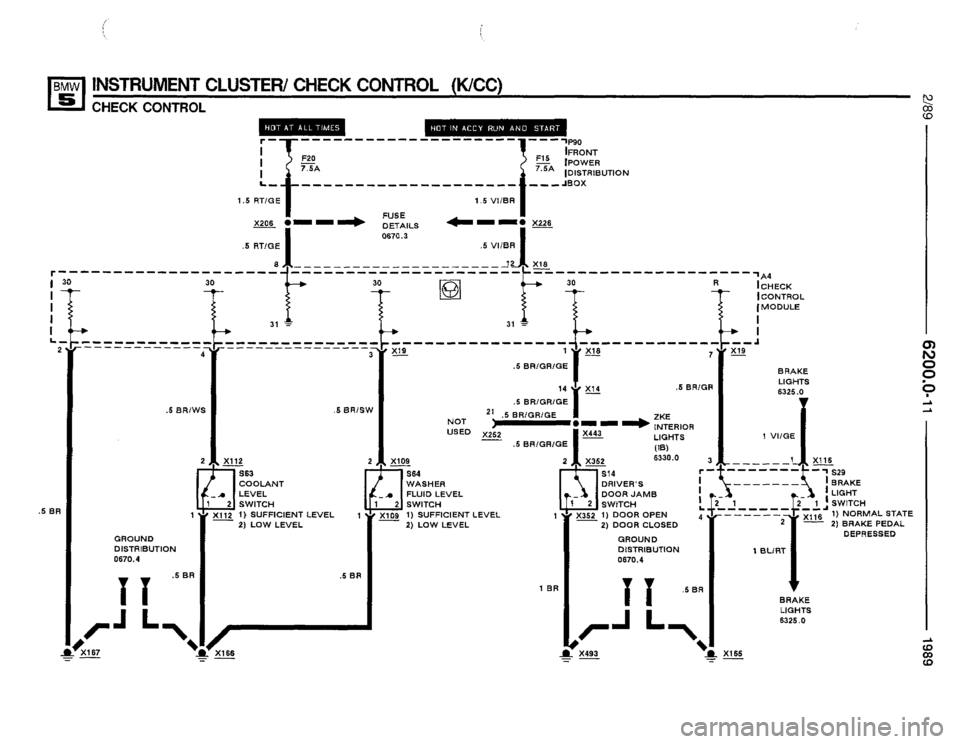 BMW 525i 1989 E34 Electrical Troubleshooting Manual 
