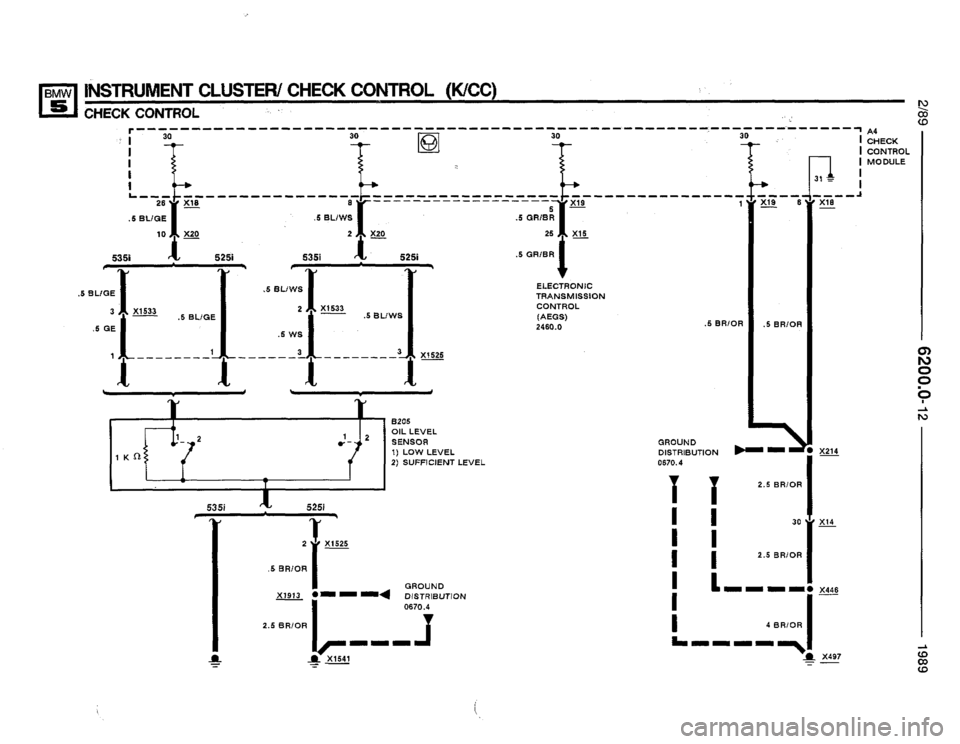 BMW 525i 1989 E34 Electrical Troubleshooting Manual 