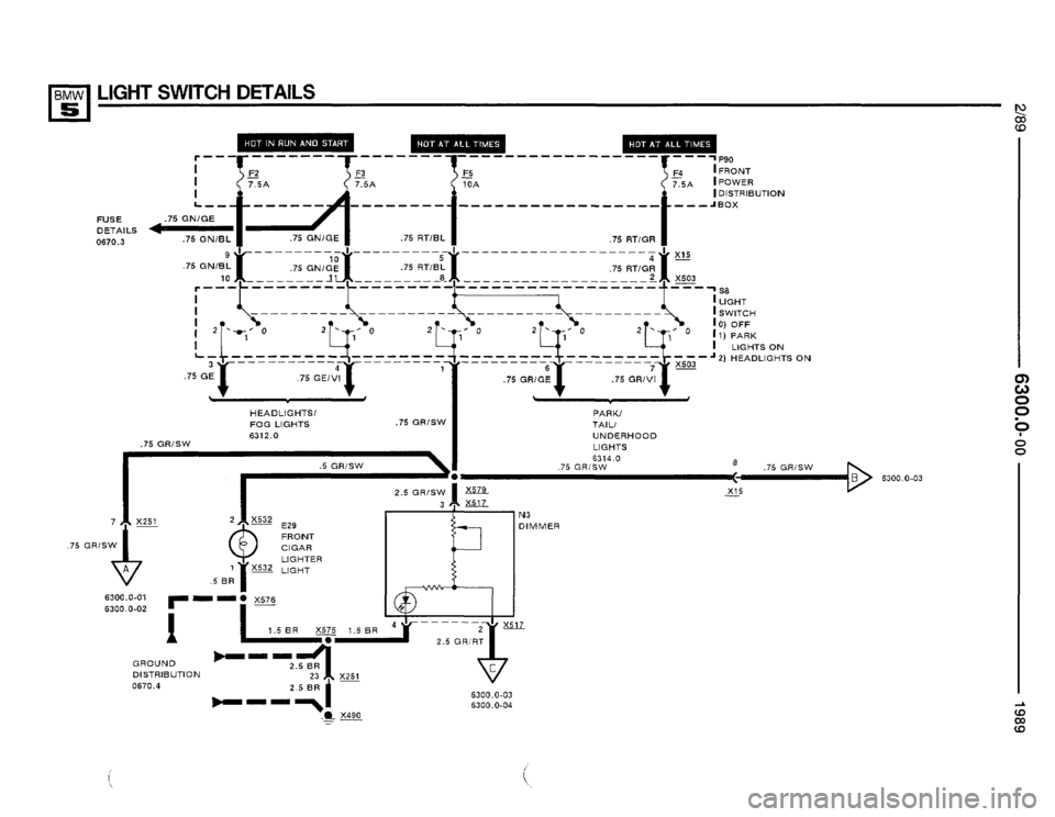 BMW 525i 1989 E34 Electrical Troubleshooting Manual 