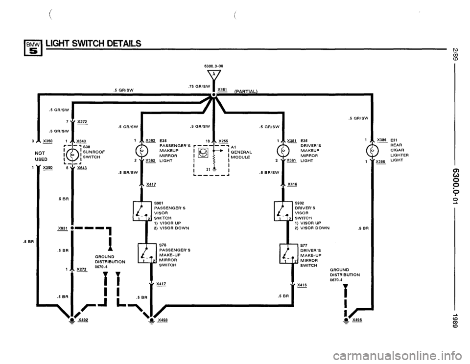BMW 525i 1989 E34 Electrical Troubleshooting Manual 