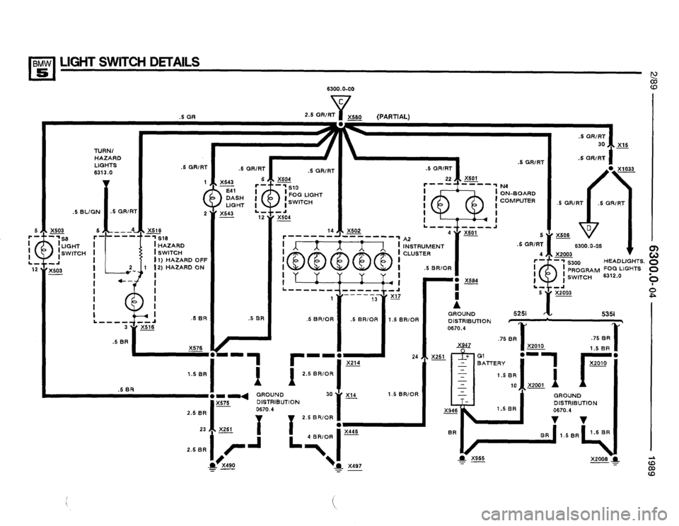 BMW 525i 1989 E34 Electrical Troubleshooting Manual 