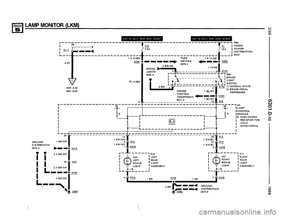 BMW 525i 1989 E34 Electrical Troubleshooting Manual 