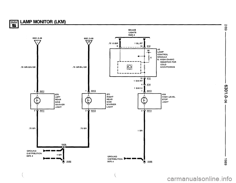 BMW 535i 1989 E34 Electrical Troubleshooting Manual 