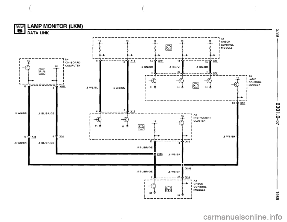 BMW 535i 1989 E34 Electrical Troubleshooting Manual 