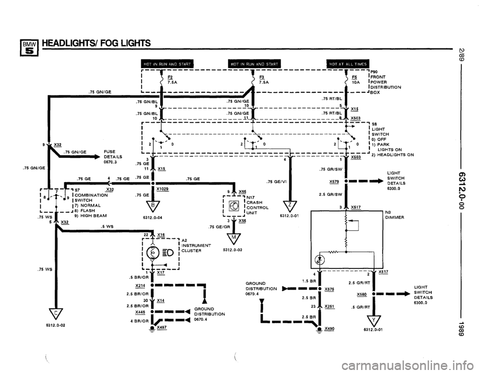 BMW 535i 1989 E34 Electrical Troubleshooting Manual 