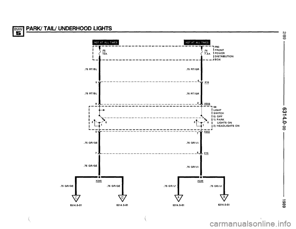 BMW 525i 1989 E34 Electrical Troubleshooting Manual 