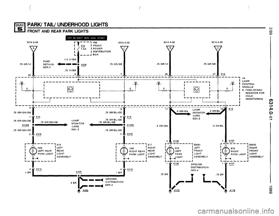 BMW 525i 1989 E34 Electrical Troubleshooting Manual 