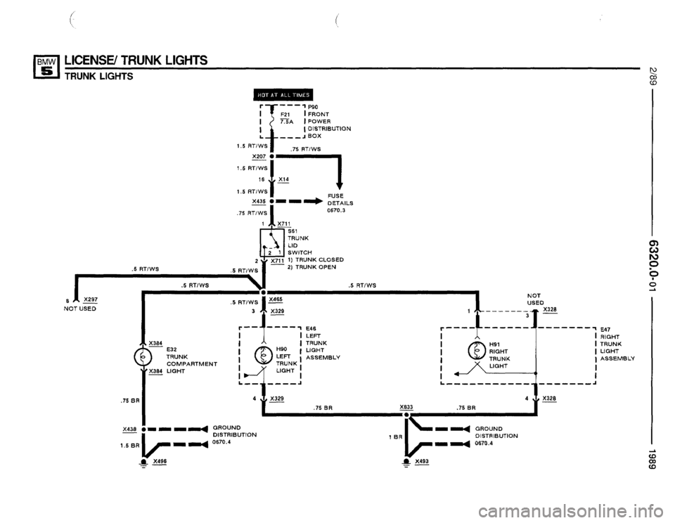 BMW 535i 1989 E34 Electrical Troubleshooting Manual 
