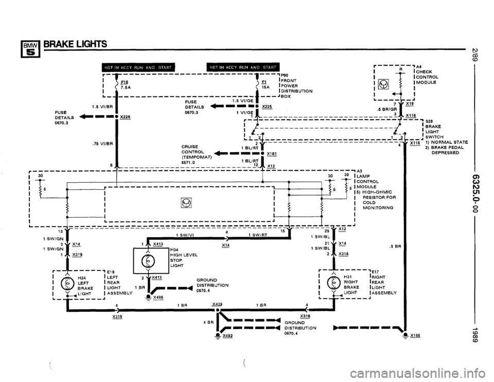 BMW 535i 1989 E34 Electrical Troubleshooting Manual 