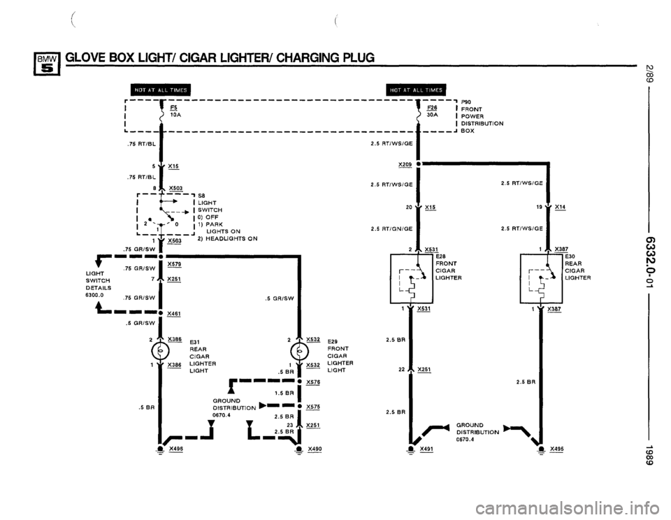 BMW 525i 1989 E34 Electrical Troubleshooting Manual 